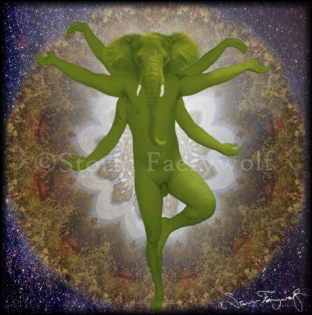 'Lord Ganesh' ©2001 Storm Faerywolf. Click HERE to visit my website